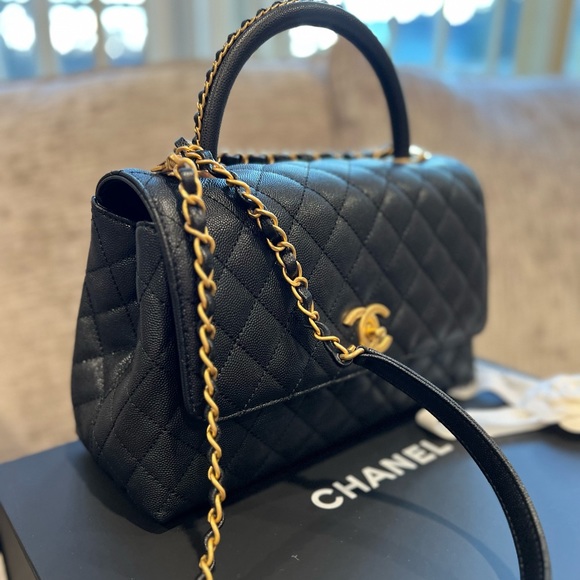 Chanel Caviar Coco Top Handle Bag NEWš„LIMITED EDITION š„23P Latest collection - Picture 10 of 16